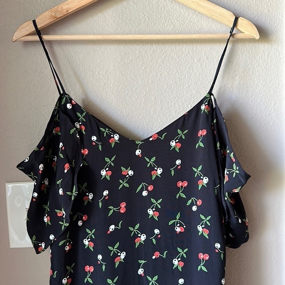 HONEY PUNCH Cherry Print Cold Shoulder Mini Dress - Picture 5 of 11
